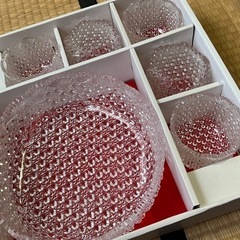 【ワンコイン】HOYA ホヤクリスタル 亀甲つなぎ紋 和鉢揃 6...