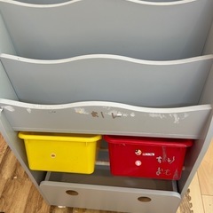 おもちゃ箱　本棚　子供用の画像