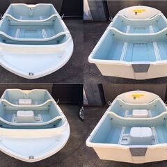 【発送OK/引取りOK】 3分割ボート　AKASHI YACHT/アカシヨット　E3K-280　①ミンコタ　エレキ　RT40S　②DEEP WELL Vertex＋③オール×2本の画像