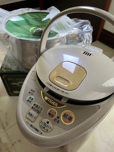 タイガー電気ポット\u0026新品スチールお鍋！