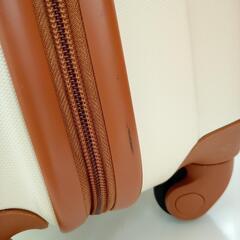 ★ジモティ割あり★ スーツケース　ベージュ×ブラウン　クリーニング済　YJ3278の画像