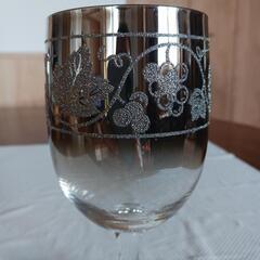 昭和 レトロ アンティーク　　銀彩 葡萄 グラスの画像