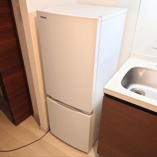「美品」2020年製TOSHIBA 東芝冷蔵庫 153L GR-R15BS セミマットホワイト[WHITE]