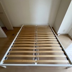 【7/27 14時まで限定】クイーンベッド用　フレーム　IKEA