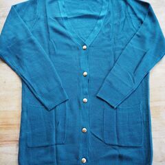 【お話中】美品　メンズ　カーディガン　緑　M
