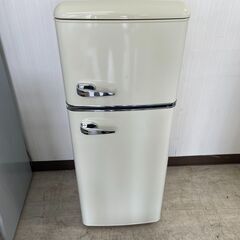 アイリス114Lレトロ風　直冷式冷蔵庫　2021年製　分解クリー...