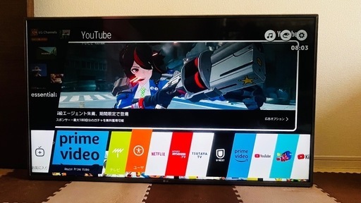 LG 49V型 4K 液晶テレビ 49UJ6100 WebOS搭載 裏番組録画
