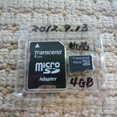 値下げ 新品　microSDカード　4GB   AD付