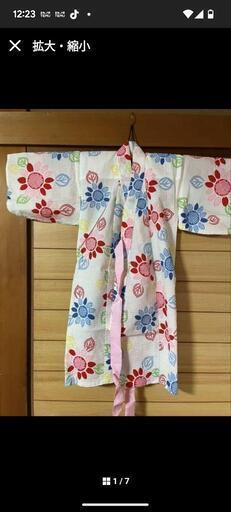 昭和レトロ　浴衣 女の子　ひまわり　子ども　浴衣のみ