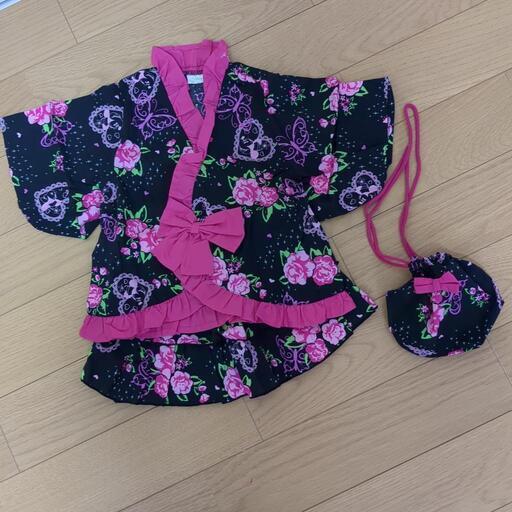 サイズ90㌢こども用　女の子用　ミニーちゃんの浴衣セット
