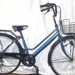 美品中古LEDオートライト内装3段自転車〓26インチ★ブルー★配達地域限定★ 21Technology 自転車 26インチ LEDオートライト 折りたたみ