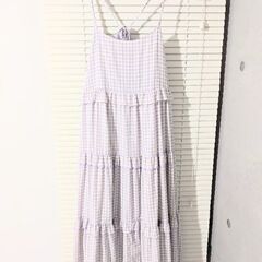 wcloset ギンガムチェックキャミソールワンピース