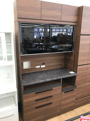 ★ジモティ割あり★ パモウナ レンジボード ブラウン H229×W120×D50 クリーニング済み KJ5747