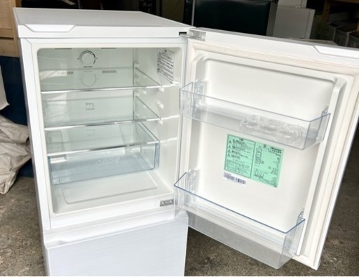 札幌市内配送可 美品 22年製 Hisense ハイセンス 135L 2ドア冷蔵庫 ガラスホワイト HR-G13C-W 