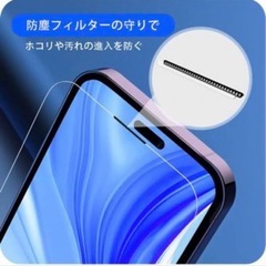 iPhone14 Pro用保護フィルム　全面 強化 ガイド枠付き 2枚の画像