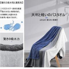 新品未使用バスタオル マイクロファイバー 3枚セット 高速吸水 乾きやすい ふわふわ 柔らかい肌触り 軽い 大判 70*140cm 耐久性 抗菌防臭 ホテル仕様 (ブルー)

の画像