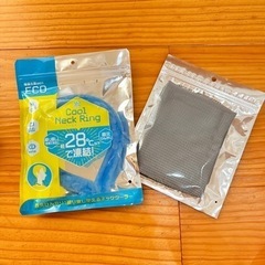 【新品未使用】　セット② クールネックリング　涼感タオル　アウトドア　スポーツ　スポーツ観戦　熱中症予防にの画像