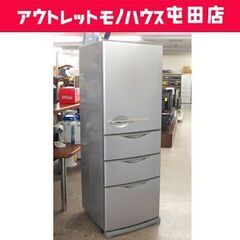 4ドア冷蔵庫 357L 2007年製 【現状格安】サンヨー SR-361M シルバー SANYO キッチン 300Lクラス☆ 札幌市 北区 屯田 