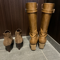 24.5 25cm 靴5点まとめ売り　サンダル　パンプス　ブーツ　レインブーツ　11万円相当の画像