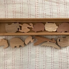 アニマルシーソー　無垢材の画像