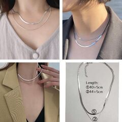 2連シルバーネックレス（新品）の画像