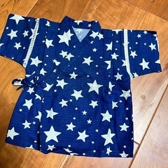 80㎝こども浴衣 甚平 紺の画像