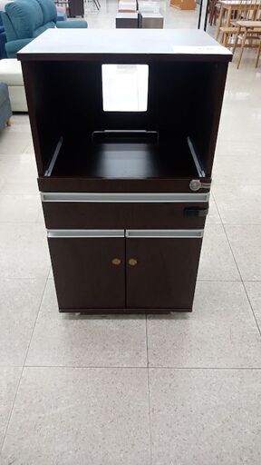 ★ジモティ割あり★  レンジ台 ブラウン H101×D45×W54.5 クリーニング済み TJ7598