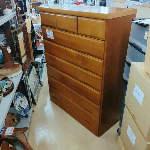 ７段チェスト★家具 収納家具 タンス、衣類収納木製、家具 収納家具 【こちらは店舗です。浜村鹿野温泉ICから3分 買取本舗 宮本リサイクル 営業時間9～19時 定休日水曜のみ←連絡できませんm(_ _)m