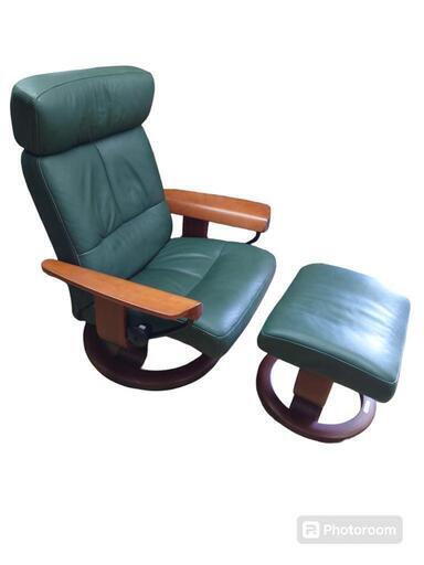 【売り切れ】EKORNES　オットマン付リクライニングチェア　グリーン