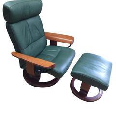 【売り切れ】EKORNES　オットマン付リクライニングチェア　グ...