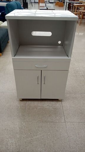 ★ジモティ割あり★  レンジ台 白 H100×D45×W60 クリーニング済み TJ7599