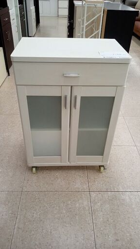 ★ジモティ割あり★  食器棚 白 H85×D40×W60 クリーニング済み TJ7604