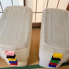 フタ式収納ケース 10個 【7/27、28引取り限定】の画像