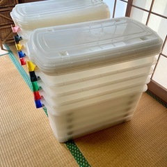 フタ式収納ケース 10個 【7/27、28引取り限定】の画像