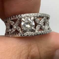 Pt900 プラチナ900 ダイヤモンド リング ダイヤ 指輪 9.5g 0.52ct