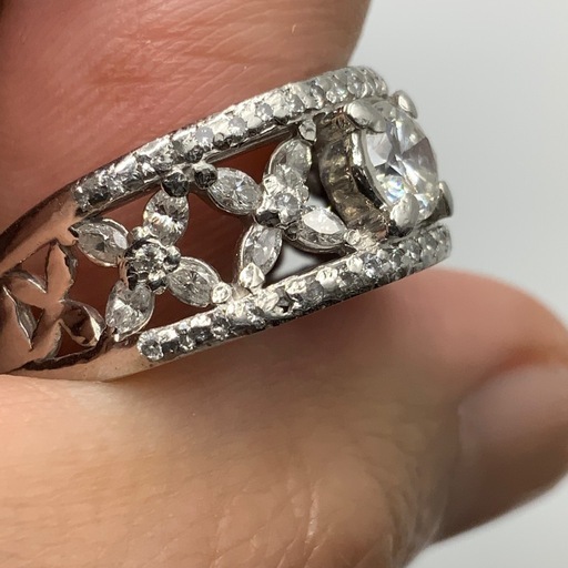 Pt900 プラチナ900 ダイヤモンド　リング　ダイヤ　指輪　9.5g 0.52ct