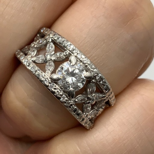 Pt900 プラチナ900 ダイヤモンド　リング　ダイヤ　指輪　9.5g 0.52ct