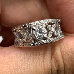 Pt900 プラチナ900 ダイヤモンド リング ダイヤ 指輪 9.5g 0.52ct