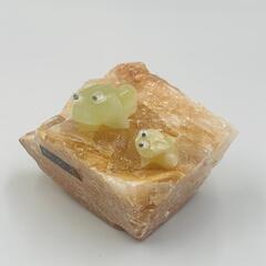 秋芳洞 天然石 置物 カエル
