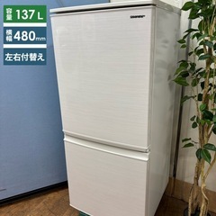 I689 🌈 SHARP 冷蔵庫 (137L) 2ドア ⭐ 動作確認済 ⭐ クリーニング済