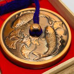 朱肉入れ 桐箱 鯉 銀杏の画像