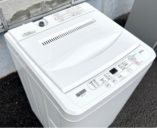 札幌市内配送可 美品 23年製 YAMADA ヤマダ電機 6kg 全自動洗濯機 YWM-T60H1