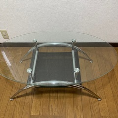 美品　ガラステーブル