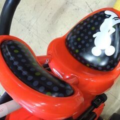 アイデスカーゴ 三輪車 ミッキー コントロールバー付 レッド×ブラック ベビー キッズ 札幌市東区 新道東店の画像