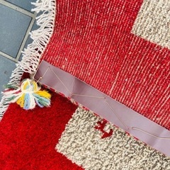【武蔵小山店】 ギャッペ　ギャッベ　絨毯　ラグ　イラン　大判　ソファ前　天然　ウール　100%  赤系　レッド系　ペルシャ　ギャべ　gabbeh gabbeの画像
