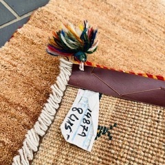 【武蔵小山店】 ギャッペ　ギャッベ　絨毯　イラン　大判　ソファ前　天然　ウール　100%  黄色系　イエロー系　ペルシャ　ギャべ　gabbeh gabbeの画像