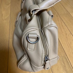 未使用⭐︎ベージュ　リボン　ボストン　ショルダーの画像