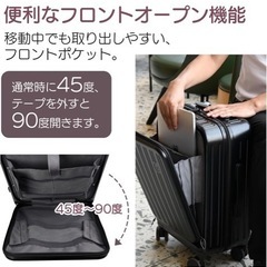 SEDORELAR スーツケース 約39L ホワイト 白 フロントオープンの画像