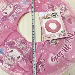 新品 浮き輪 キッズ マイメロ  60cm 6歳〜8歳 ピンクの画像