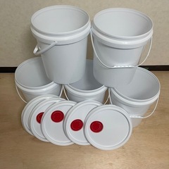 プラスチック ペール缶 18L 新品未使用 5個セット
